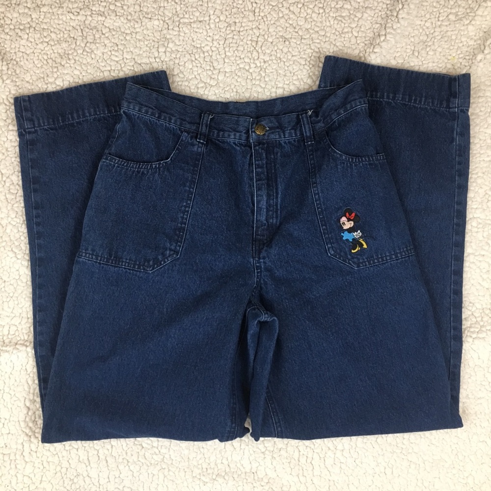 Disney Mickey & Minnie Embroidered Denim Jeans